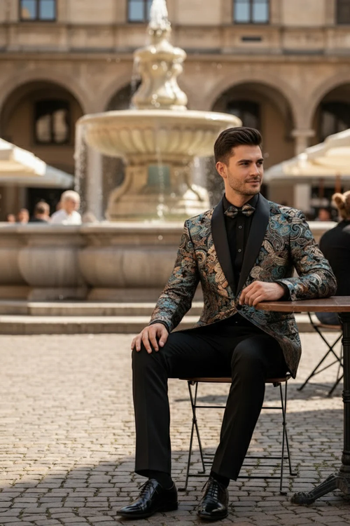 Teal Tuxedo Jacket
