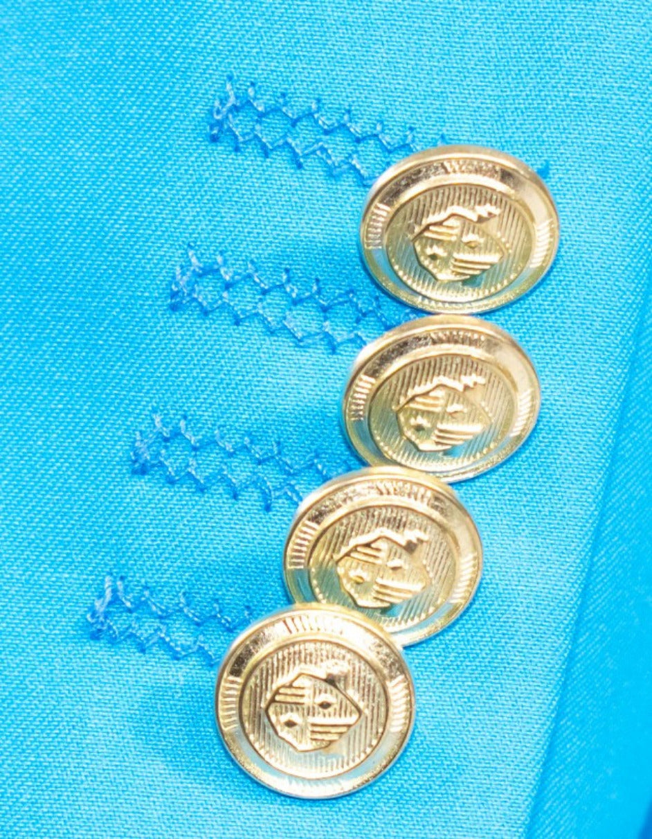 Turquoise 3-Piece Slim-Fit Suit