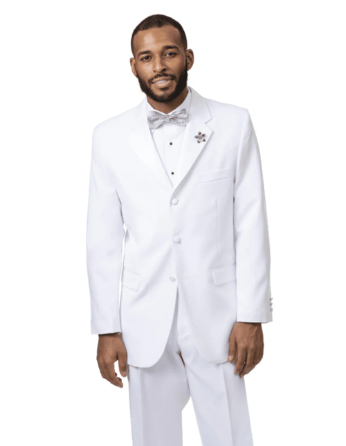 White Prom Suit - White Prom Tuxedo Suits - White Wedding 3 Button Tuxedo by PROMTUXEDO