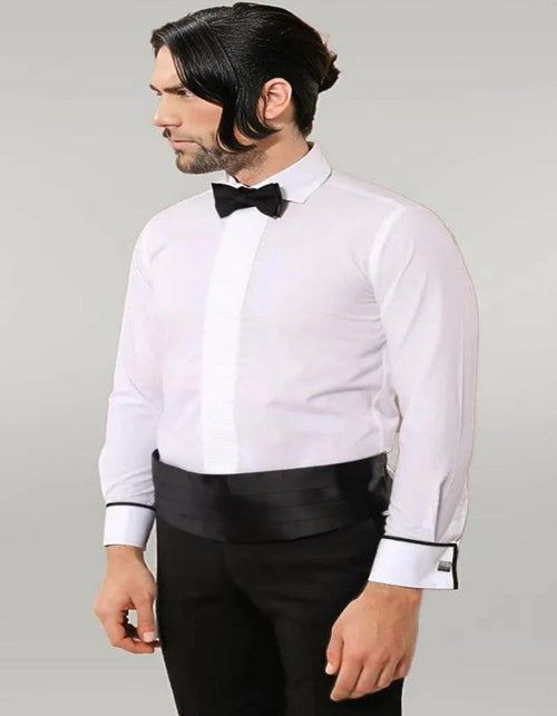 White Tuxedo Shirt by USA Men's Outlet