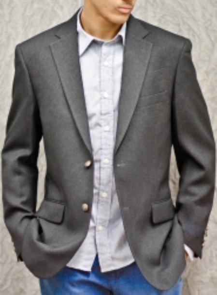 2-Button Poly Cheap Priced Unique Fashion Designer Men's Dress blazers Sale Charcoal Gray ~ Grey Sport Jacket / Coat by mensusa