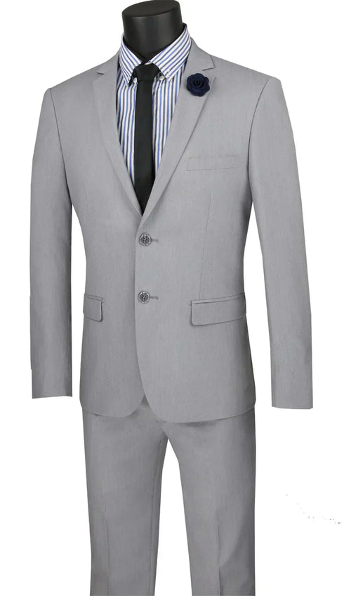Excalibur Collection - Slim Fit Tuxedo 2 Piece 2 Buttons Design in Navy by Vinci