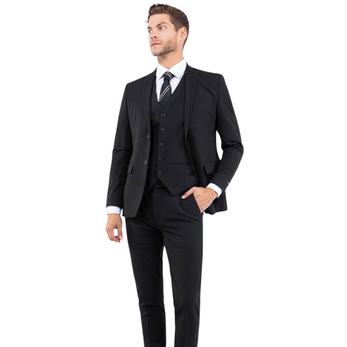 Black 3-Piece Slim Fit Suit - M362S