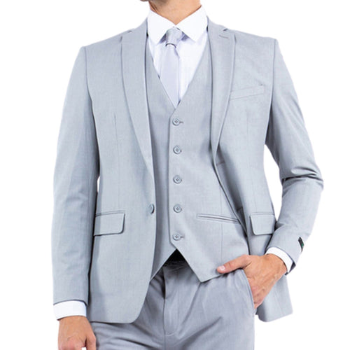 Light Grey 3-Piece Slim Fit Suit - M362S