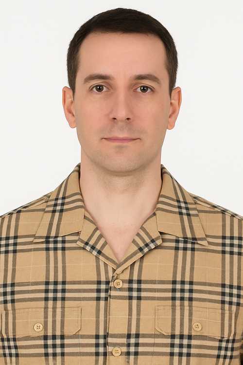 Men’s Beige Plaid Short Sleeve Shirt – Casual Summer Wear