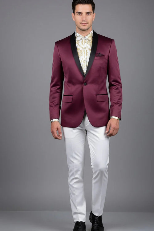 Wine Tuxedo Jacket