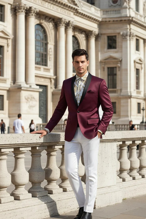 Wine Tuxedo Jacket