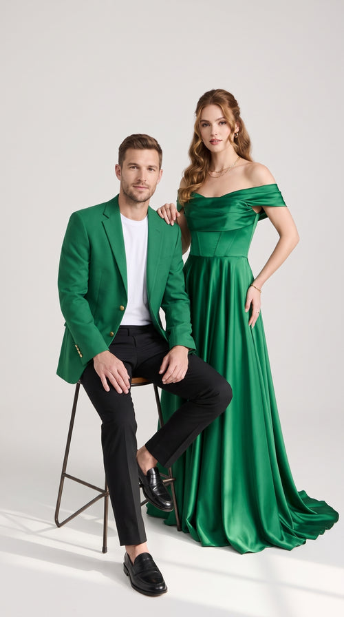 Men’s Kelly Green Blazer, Classic Sport Coat for Weddings Prom Parties and Special Events