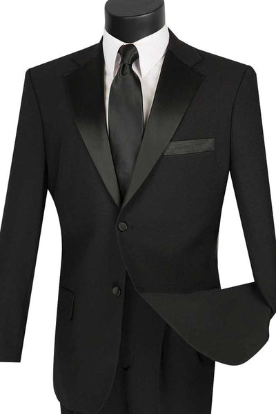 Men's Grey Classic 2-Button Poplin Tuxedo by Vinci