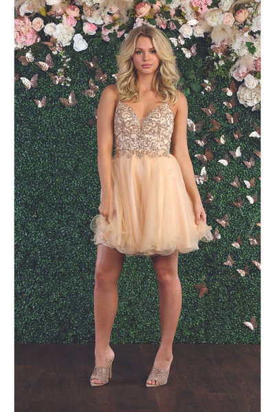 Dama Dresses for Quinceanera in Champagne Style MQ1888 Quince Outfit