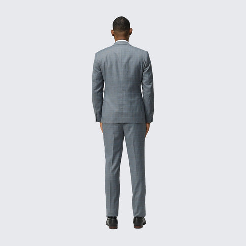 Grey Skinny Fit Suit Three Piece Set - Wedding - Prom by Tazzio