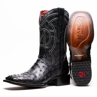 Marco Di Milano Alabama Black Leather Luxury Shoe