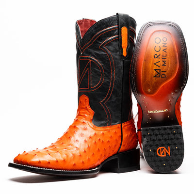 Marco Di Milano "Alabama" Orange Leather Loafers