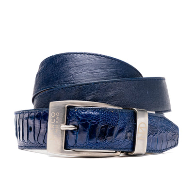 Marco Di Milano Alessio Belt Navy Leather Loafer