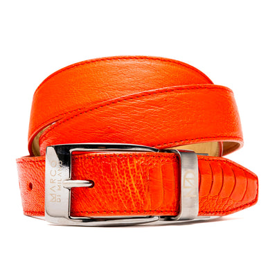 Marco Di Milano Alessio Orange Leather Belt Shoe