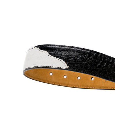 Marco Di Milano Alessio Belt - White & Black Leather Loafers