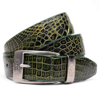 Marco Di Milano Emilio Belt - Antique Green Leather Loafer