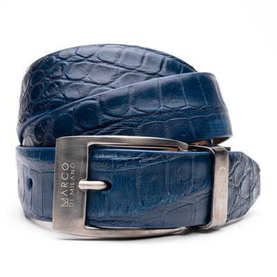Marco Di Milano Emilio Belt - Navy Leather Loafer
