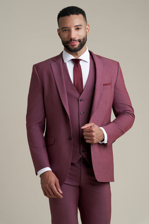 Savoy Burgundy Suit Jacket (Separates) by Allure Men
