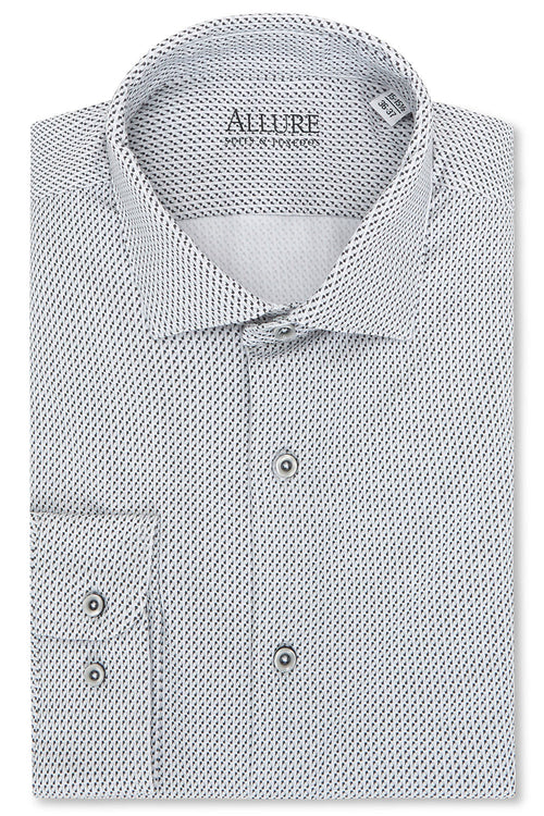 Vanguard Grey Laydown Formal Shirt Allure Men