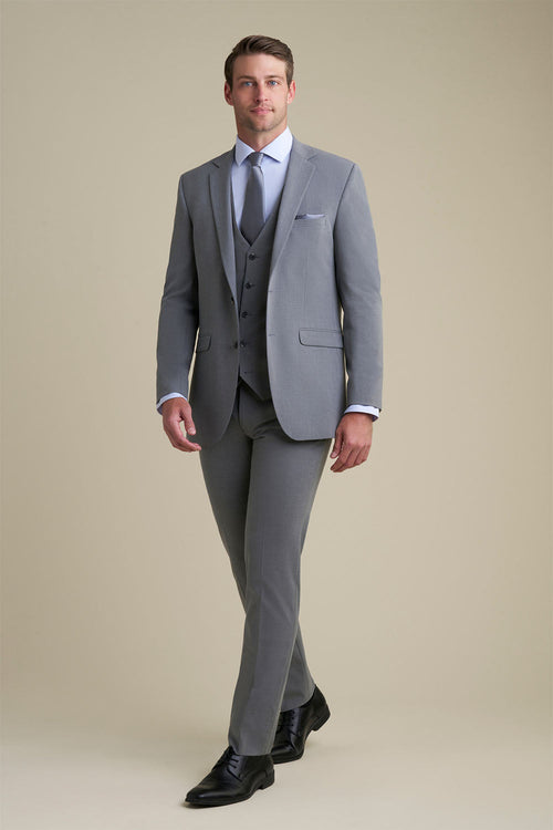Savoy Medium Grey Suit Jacket (Separates) by Allure Men