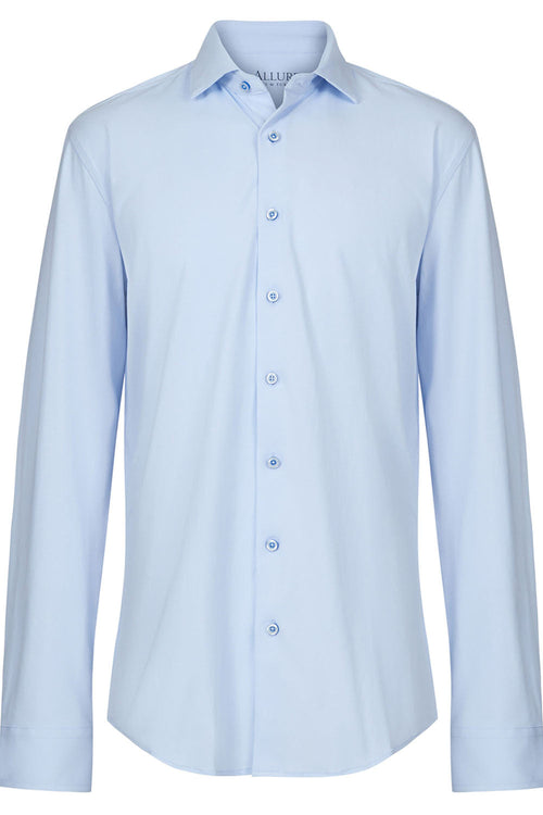 Astoria Sky Blue Laydown Formal Shirt by Allure Men