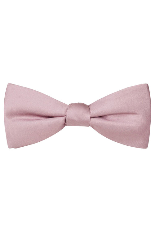 Blush Solid Satin Silk Bow Tie by Allure Men