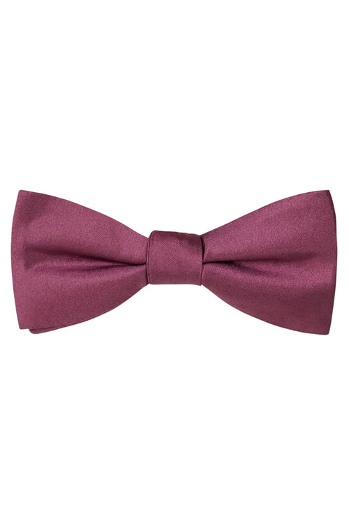 Dusty Plum Solid Satin Silk Bow Tie by Allure Men
