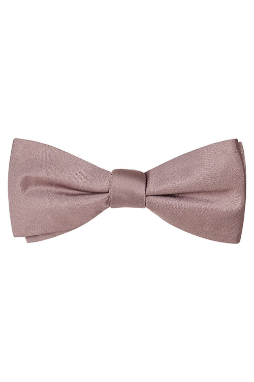 Latte Solid Satin Silk Bow Tie Allure Men