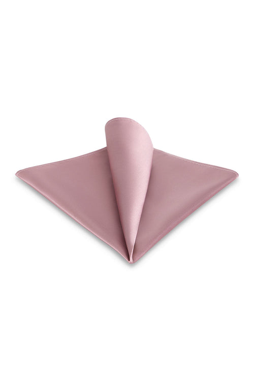 Blush Solid Satin Silk Pocket Square Allure Men