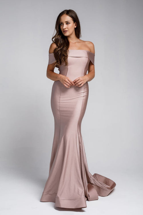 Amelia Couture 373 Off Shoulder Bodycon Mermaid Prom Evening Gown