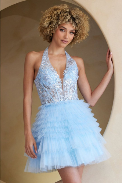 Dama Dresses for Quinceanera in Baby Blue Style BZ9040S Quince Outfit