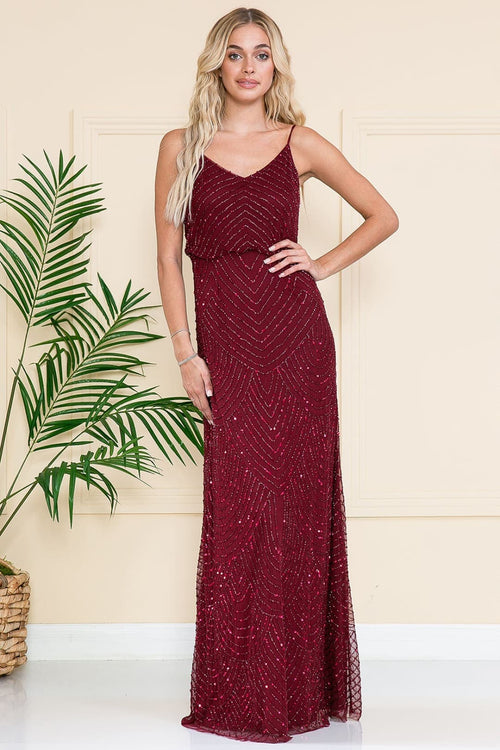 Amelia Couture IN001 Beaded Long Evening Dresses For Women