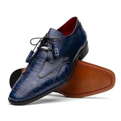 Marco_Di_Milano Anzio: Blue Jeans Leather Dress Shoe