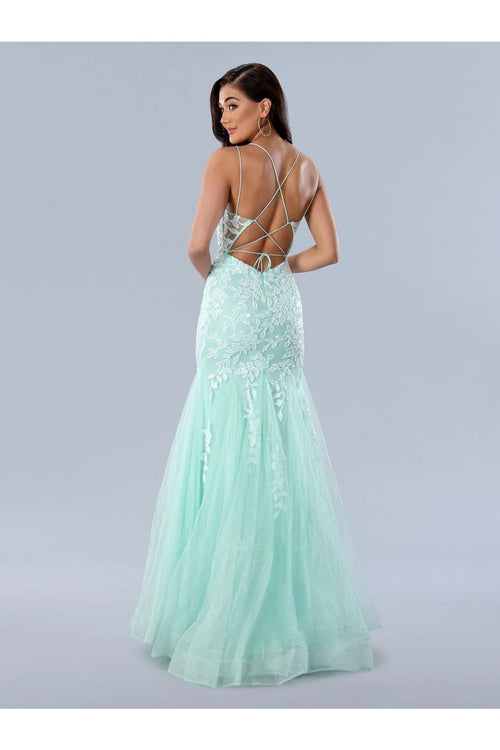 Aqua Prom Dress Mermaid Formal Evening Gown Stella Couture 24229