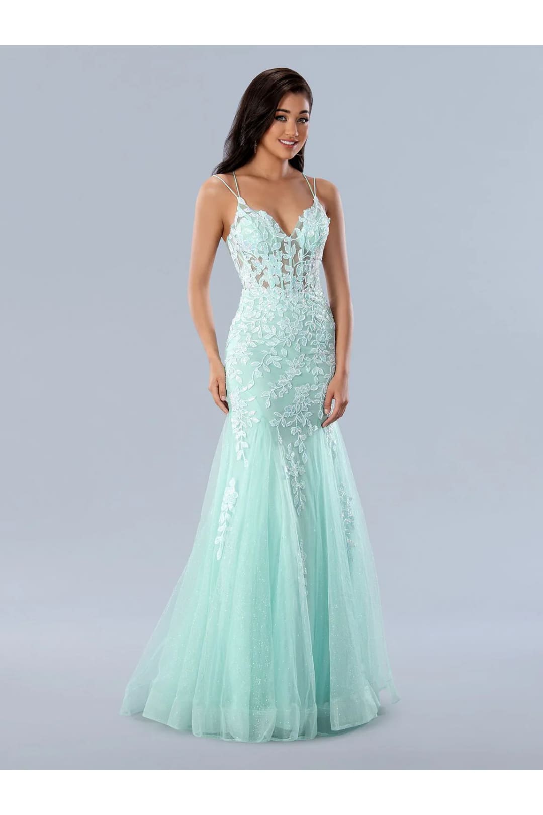 Aqua Prom Dress Mermaid Formal Evening Gown Stella Couture 24229