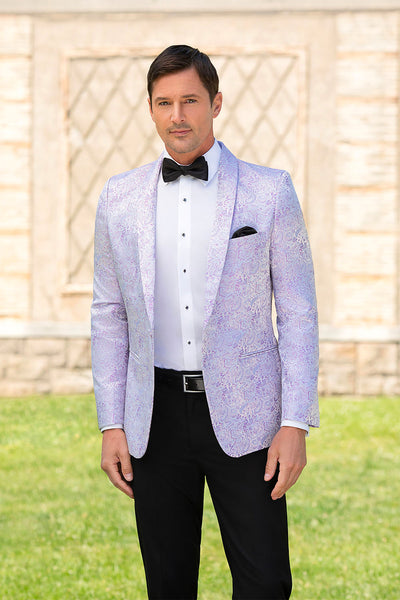 Aries Lilac Paisley Shawl Tuxedo Jacket (Separates) by Mark of Distinction