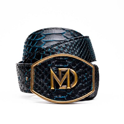 Marco Di Milano Arkansas Belt - Black & Blue Leather Loafers