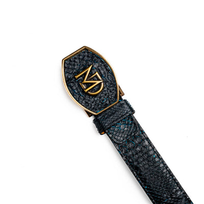 Marco Di Milano Arkansas Belt - Black & Blue Leather Loafers