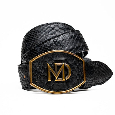 Marco Di Milano Arkansas Black Leather Belt Shoe