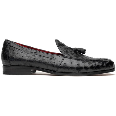 Aubiere Black Ostrich Loafer