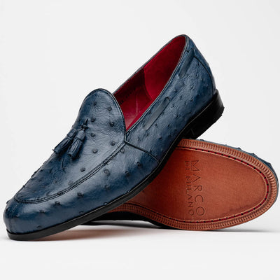 Marco Di Milano Aubiere Navy Leather Dress Shoes