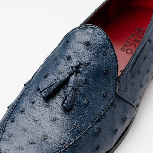 Aubiere Navy Ostrich Loafer