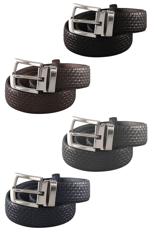 Kid's Basketweave Leather Belt by AXNY
