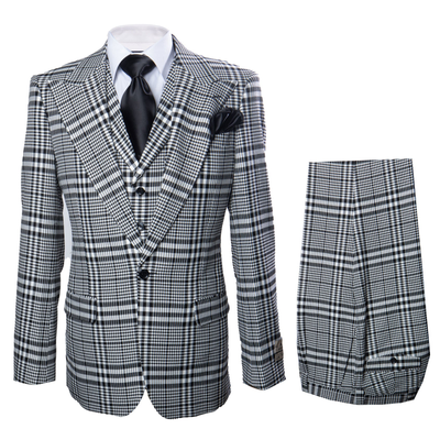 One Button 3 Piece Suit by Rossiman