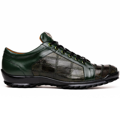 Marco Di Milano Bari Green Leather Oxford Dress Shoe
