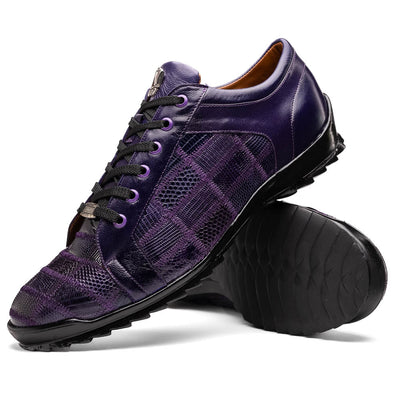 Marco_Di_Milano Bari Purple Luxury Leather Shoe