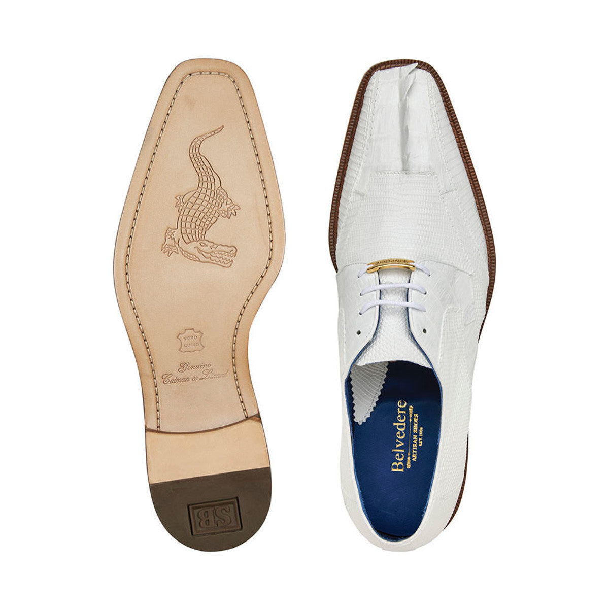 Belvedere Valter Black Crocodile & Lizard Dress Shoes for Men main image 1