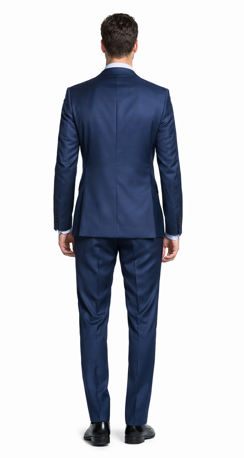 Bertolini Wool & Silk 2Pc French Blue Suit
