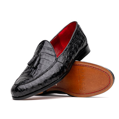 Marco Di Milano Bianchi Black Leather Luxury Shoe